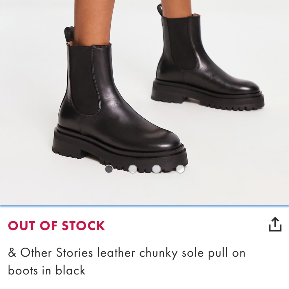 & other stories chunky pull on boots, 39